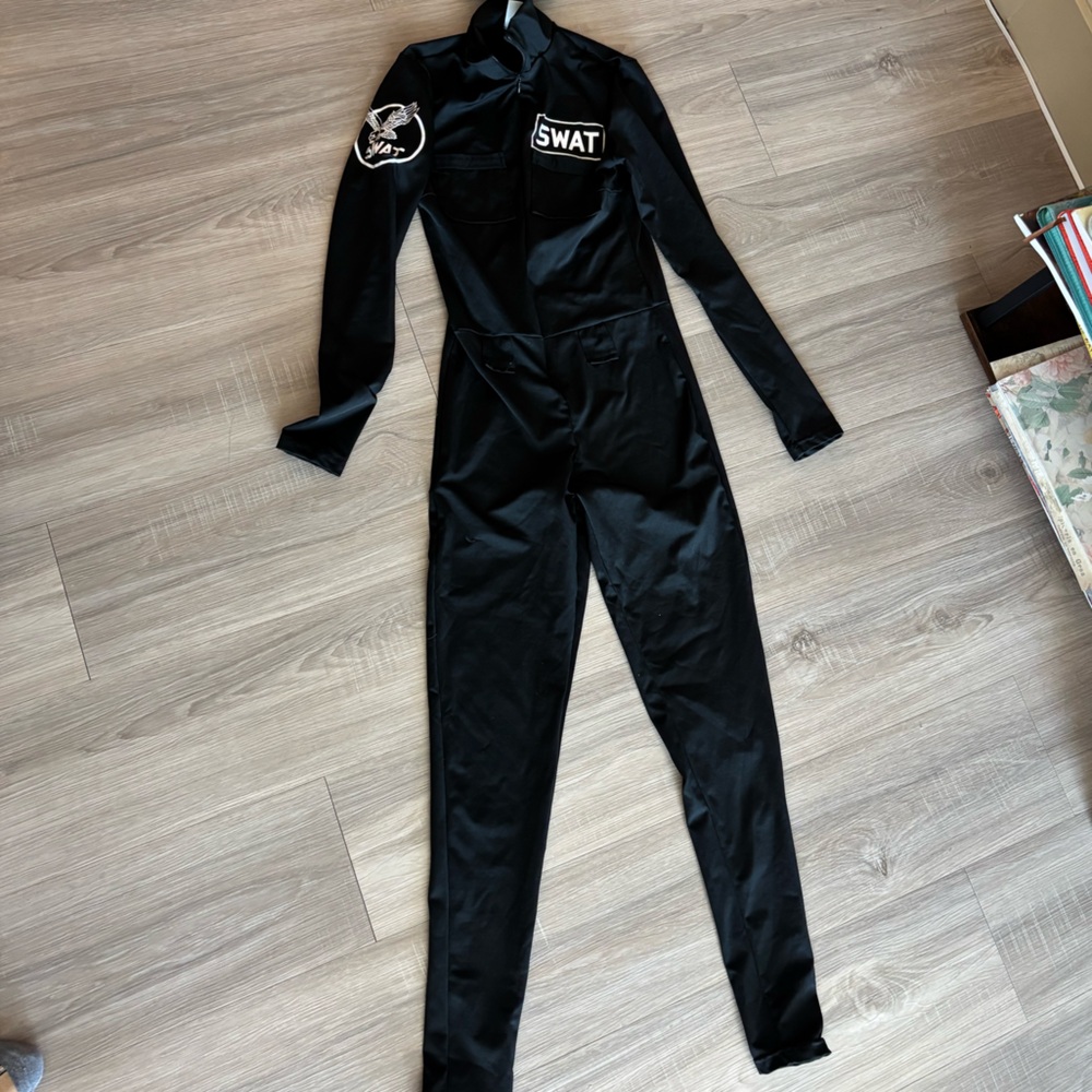 Black SWAT Costume Jumpsuit